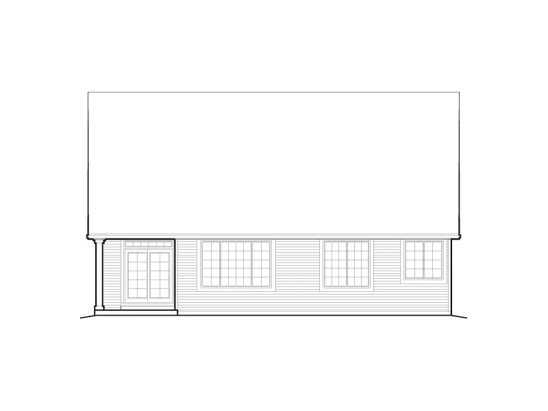 Craftsman House Plan Rear Elevation - Sayer Cove Country Home 011D-0233 - Shop House Plans and More