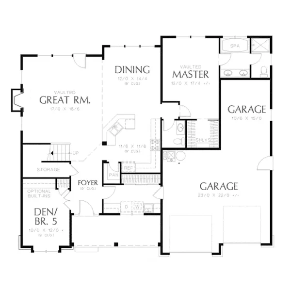 Country House Plan First Floor - Upton Lake Traditional Home 011D-0245 - Shop House Plans and More