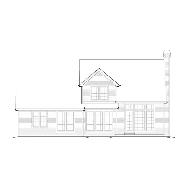 Country House Plan Rear Elevation - Upton Lake Traditional Home 011D-0245 - Shop House Plans and More