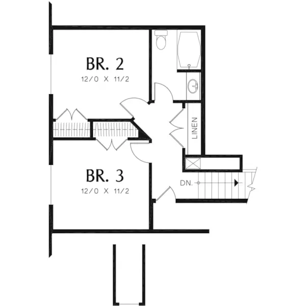 Shingle House Plan Second Floor - Edie Hill Craftsman Home 011D-0246 - Search House Plans and More