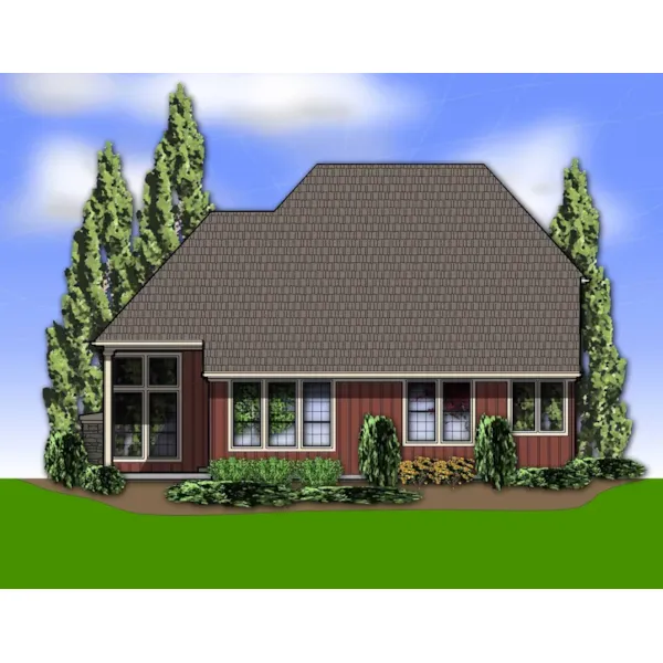 Shingle House Plan Rear Photo 01 - Edie Hill Craftsman Home 011D-0246 - Search House Plans and More