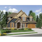 Arts & Crafts House Plan Front Image - Barker Woods Rustic Tudor Home 011D-0248 | House Plans and More