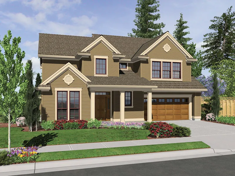 Arts & Crafts House Plan Front Image - Newton Creek Craftsman Home 011D-0249 - Shop House Plans and More