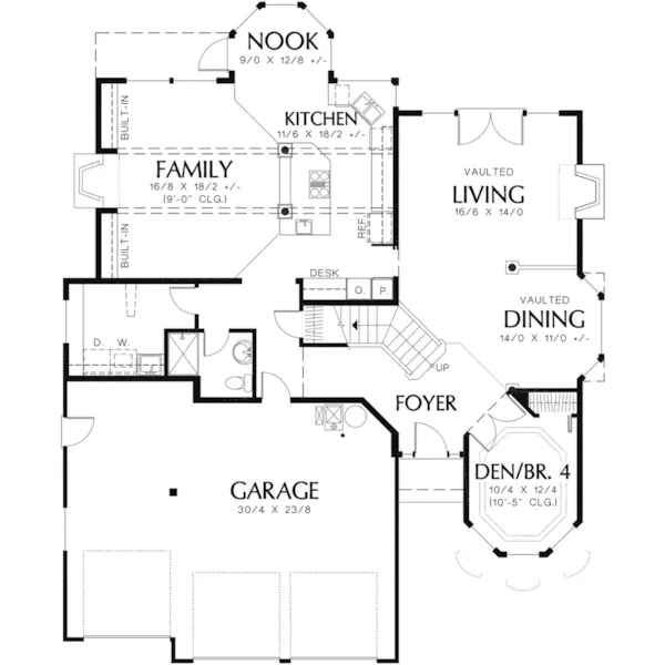 Traditional House Plan First Floor - Oakland Heights Luxury Home 011D-0257 - Shop House Plans and More