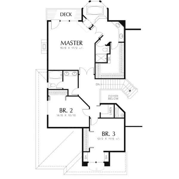 Traditional House Plan Second Floor - Oakland Heights Luxury Home 011D-0257 - Shop House Plans and More