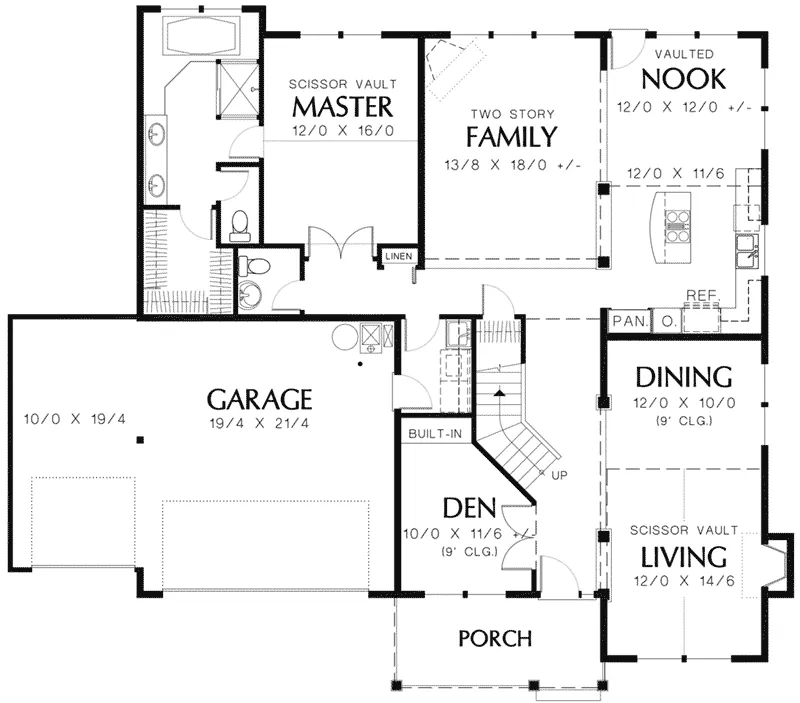 Country House Plan First Floor - Ridgefield Lake Country Home 011D-0258 - Shop House Plans and More