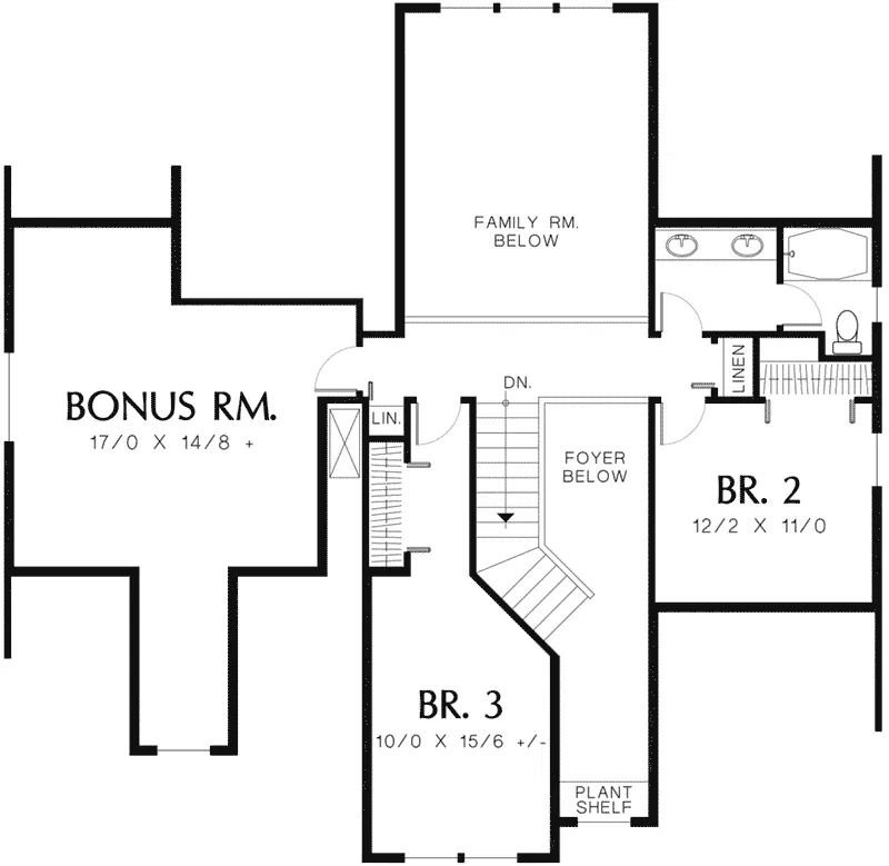 Country House Plan Second Floor - Ridgefield Lake Country Home 011D-0258 - Shop House Plans and More