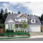 Traditional House Plan Front of House 011D-0258