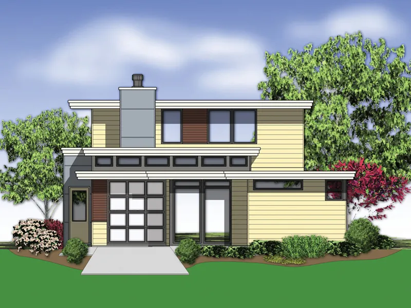 Modern House Plan Color Image of House - Juno Modern Home 011D-0266 - Search House Plans and More