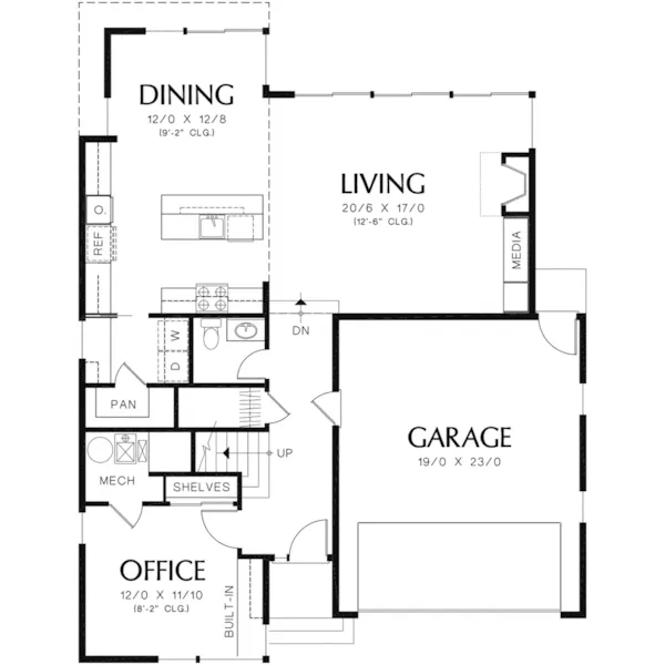 Beach & Coastal House Plan First Floor - Heika Modern Home 011D-0267 - Search House Plans and More