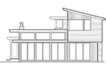 Beach & Coastal House Plan Rear Elevation - Heika Modern Home 011D-0267 - Search House Plans and More