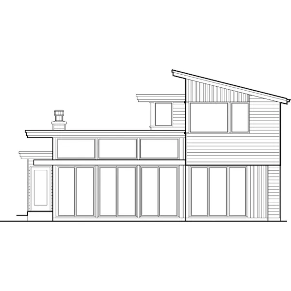 Beach & Coastal House Plan Rear Elevation - Heika Modern Home 011D-0267 - Search House Plans and More