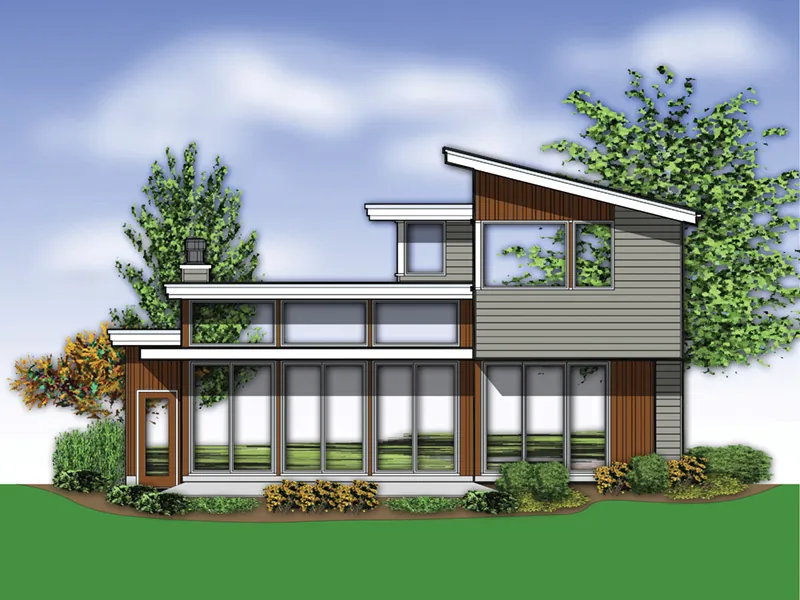 Mountain House Plan Rear Photo 02 - Heika Modern Home 011D-0267 - Search House Plans and More
