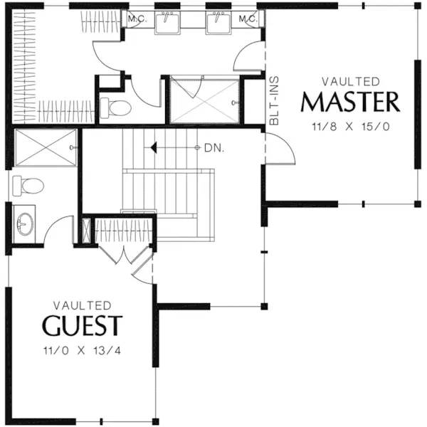 Modern House Plan Second Floor - Tilda Modern Home 011D-0272 - Shop House Plans and More