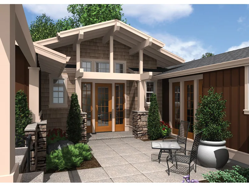 Ranch House Plan Entry Photo 01 - Sunny Top Craftsman Home 011D-0273 - Shop House Plans and More