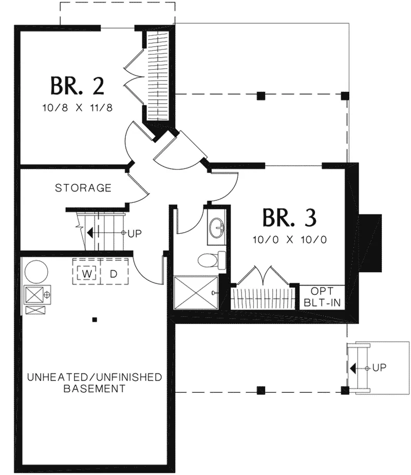 Lower Level Floor - River Grove Harbor Cottage Home 011D-0285 - Shop House Plans and More