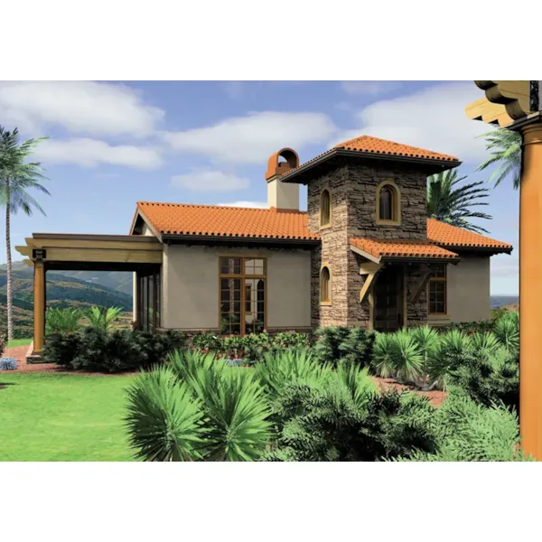 Spanish House Plan Front of Home - Alfredo Lago Italian Home 011D-0291 - Search House Plans and More