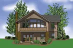 Waterfront House Plan Rear Photo 01 - Nolan Hill Shingle Home 011D-0292 - Shop House Plans and More
