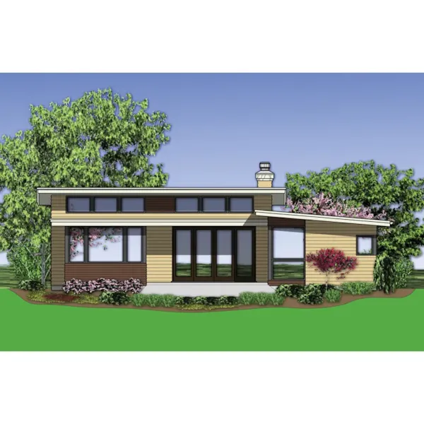 Contemporary House Plan Rear Photo 01 - 011D-0293 - Shop House Plans and More