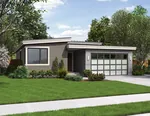 Modern House Plan Front of House 011D-0304