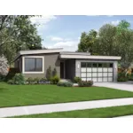 Modern House Plan Front of House 011D-0304