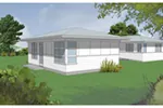 Florida House Plan Front of House 011D-0305