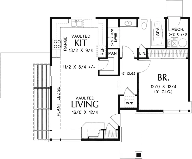 Sunbelt House Plan First Floor - Rockport Modern Home 011D-0306 - Shop House Plans and More