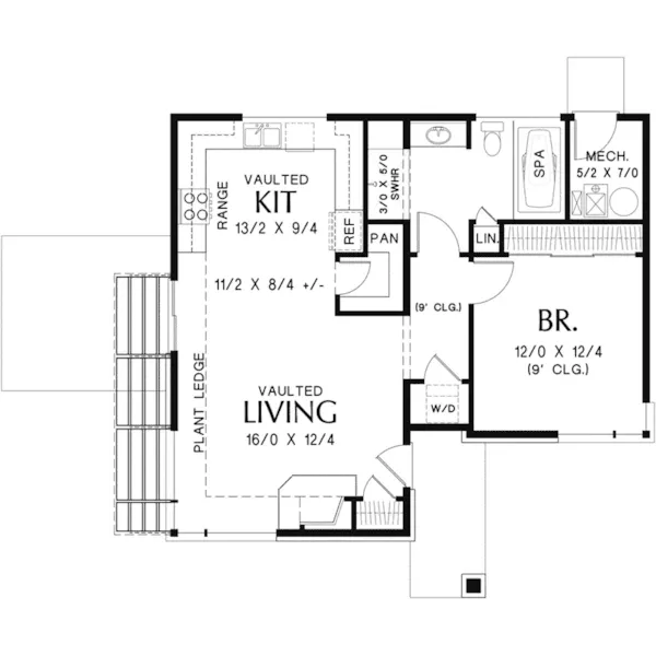 Mountain House Plan First Floor - Rockport Modern Home 011D-0306 - Shop House Plans and More