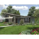 Contemporary House Plan Front of House 011D-0306