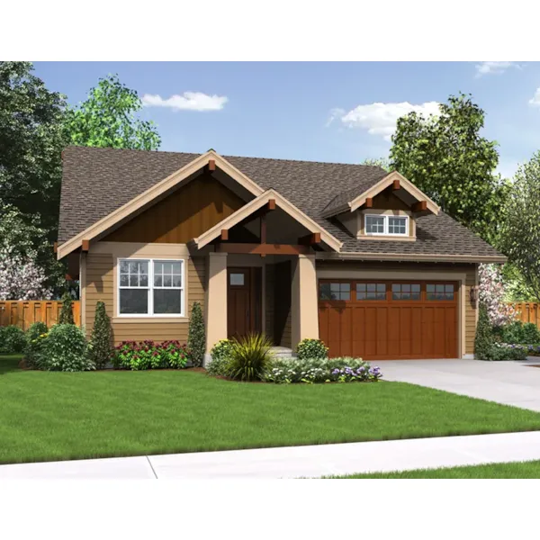 Arts & Crafts House Plan Front of Home - Holbrook Craftsman Home 011D-0307 - Search House Plans and More