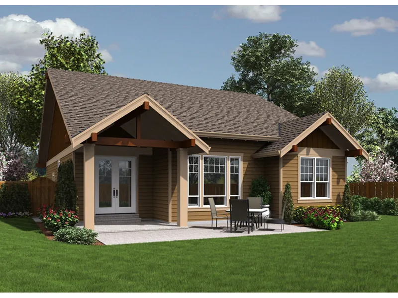 Country House Plan Rear Photo 01 - Holbrook Craftsman Home 011D-0307 - Search House Plans and More