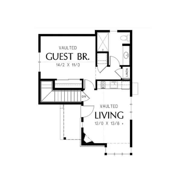 Tudor House Plan Optional Stairs - Maxton Tudor Cottage Home 011D-0312 - Shop House Plans and More