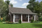 Ranch House Plan Rear Photo 01 - Willowdale Bungalow Home 011D-0315 - Shop House Plans and More
