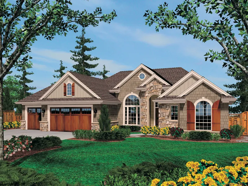 Traditional House Plan Front Image - Richert Ranch Home 011D-0317 - Shop House Plans and More