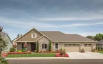 Ranch House Plan Front of Home - Saxon Ridge Country Home 011D-0327 - Shop House Plans and More