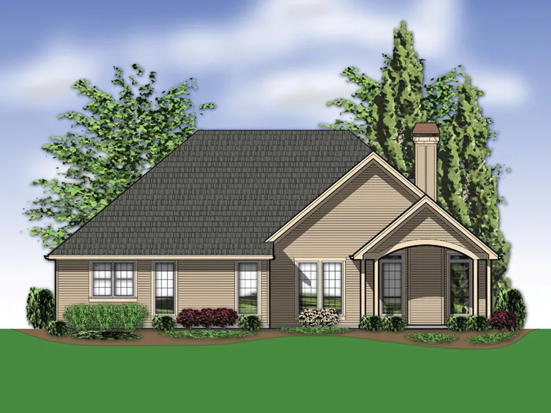 Country French House Plan Rear Photo 01 - Saxon Ridge Country Home 011D-0327 - Shop House Plans and More