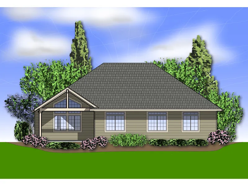 Craftsman House Plan Rear Photo 01 - Overlake Craftsman Home 011D-0330 - Shop House Plans and More