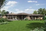 Prairie House Plan Color Image of House - Hyatt Contemporary Ranch Home 011D-0343 - Search House Plans and More