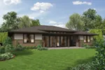 Contemporary House Plan Rear Photo 01 - Flora Canyon Ranch Home 011D-0344 - Search House Plans and More