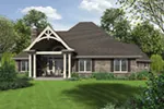 Country French House Plan Rear Photo 02 - Barbary Craftsman Home 011D-0346 - Search House Plans and More