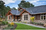 Mountain House Plan Front Photo 02 - Leigh Lane Rustic Country Ranch House - Shop House Plans and More
