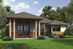 Ranch House Plan Rear Photo 01 - Lefton Prairie Ranch Home 011D-0348 - Shop House Plans and More
