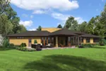 Ranch House Plan Rear Photo 01 - Perida Contemporary Home 011D-0349 - Shop House Plans and More