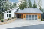 Mountain House Plan Front Photo 03 - Shay Rustic Modern House Plans | Mid-Century Modern House Plans