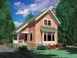 Lake House Plan Front of Home - Weslan Narrow Lot Home 011D-0358 - Shop House Plans and More