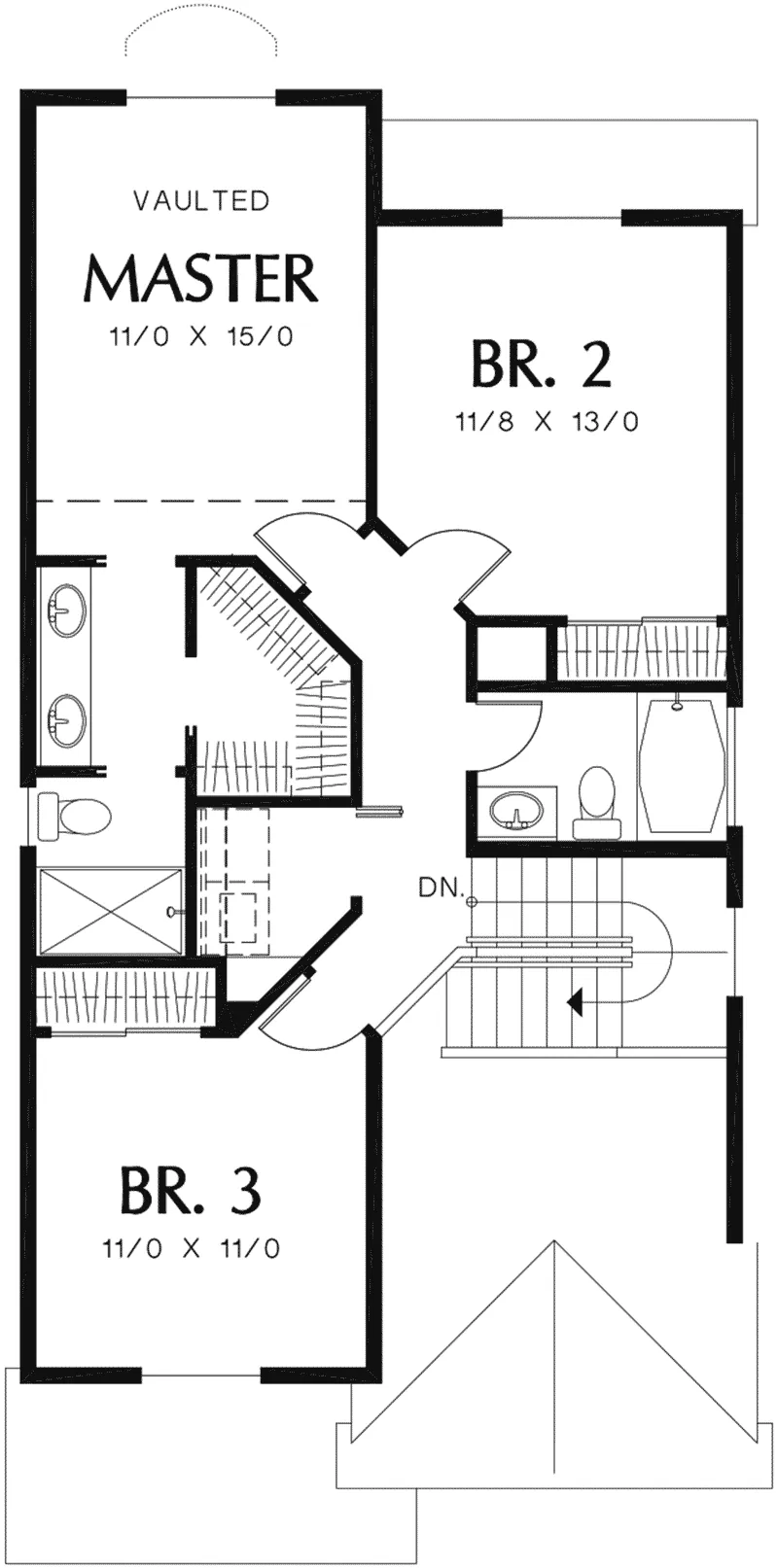 Arts & Crafts House Plan Second Floor - Larkin Lane Craftsman Home 011D-0367 - Shop House Plans and More