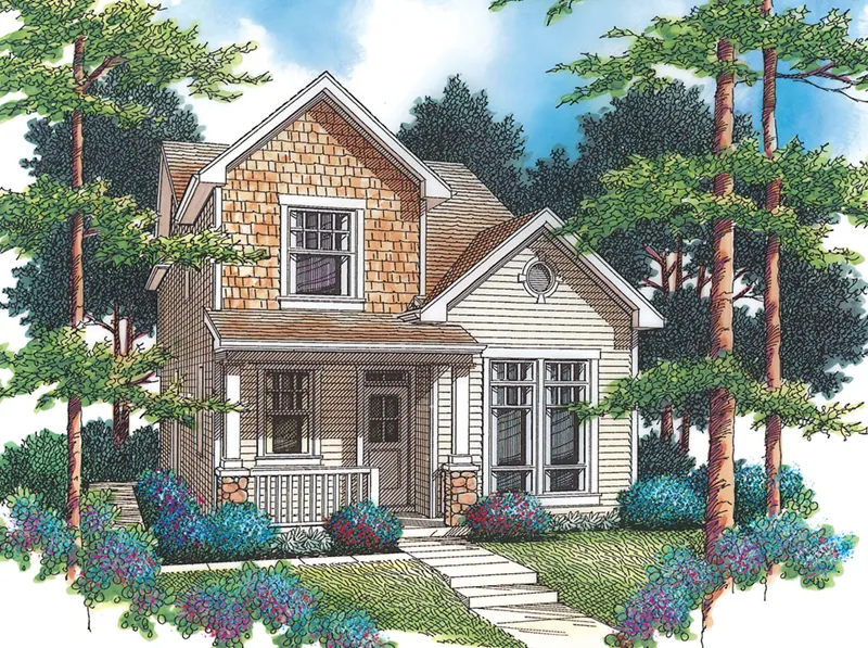Shingle House Plan Front of Home - Larkin Lane Craftsman Home 011D-0367 - Shop House Plans and More