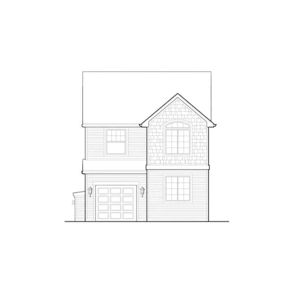 Shingle House Plan Rear Elevation - Larkin Lane Craftsman Home 011D-0367 - Shop House Plans and More