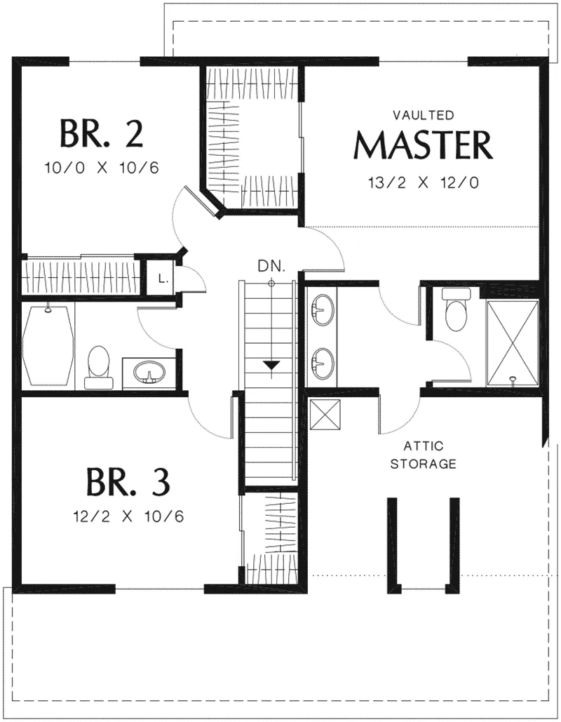 Traditional House Plan Second Floor - Ramsey Park Country Home 011D-0368 - Shop House Plans and More