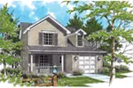 Traditional House Plan Front of Home - Ramsey Park Country Home 011D-0368 - Shop House Plans and More